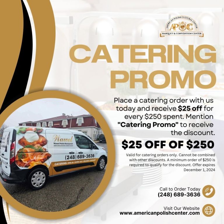 Save on Catering Services at the American Polish Cultural Center!