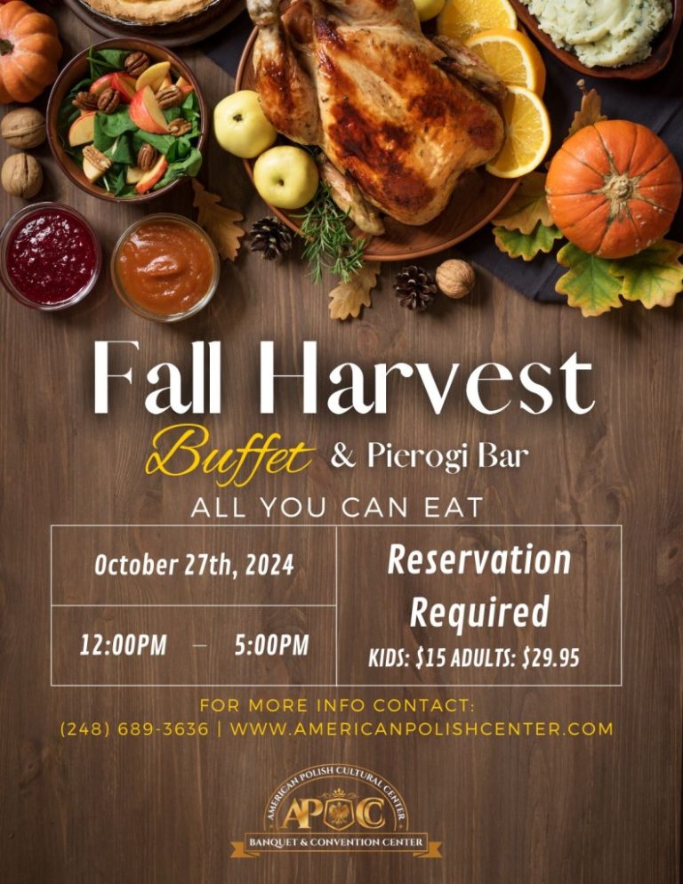 October 27, 2024 – Fall Harvest Buffet